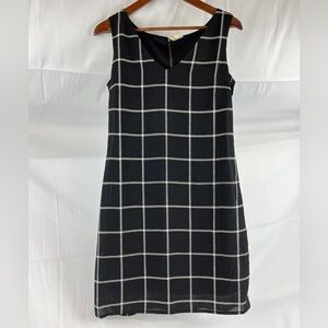 Y2K Japna Dress Black With White Squares Pull Over Lined Women's Size S